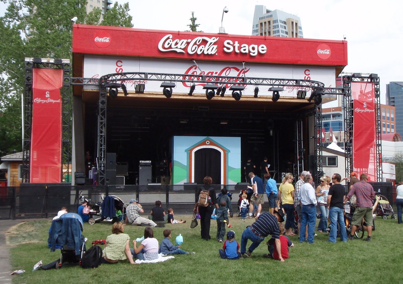 Outdoor concert stage on the Calgary Stampede grounds